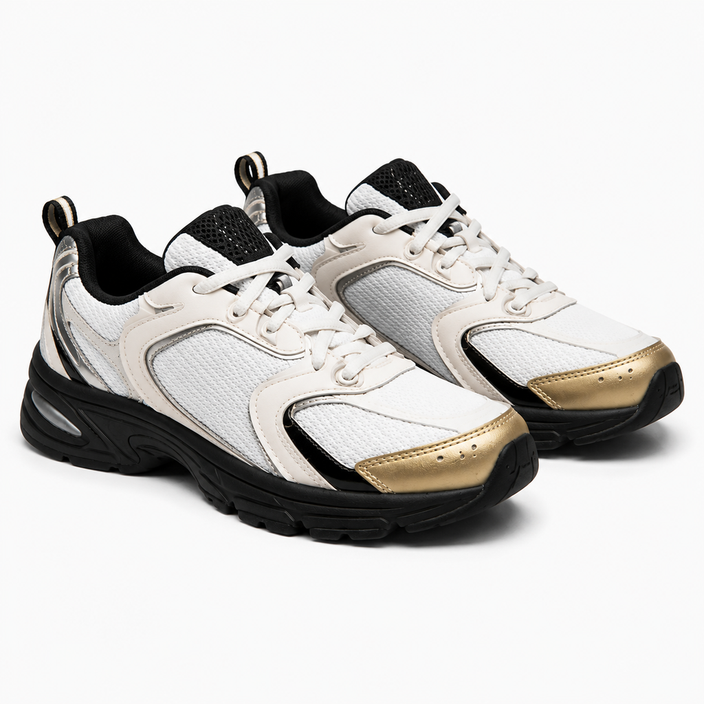 NB 530 - White / Light Gold Metallic